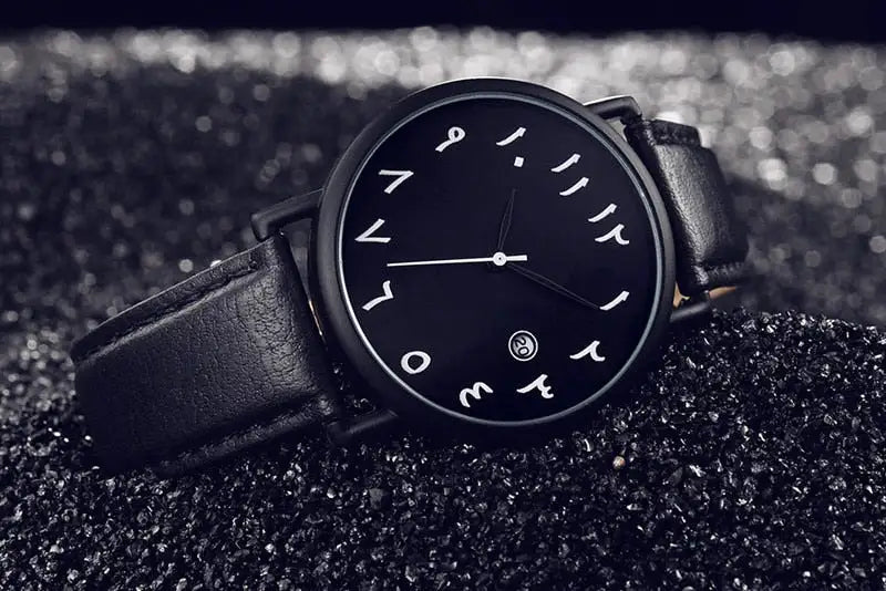 Montre Chiffres Arabes Noir Adel