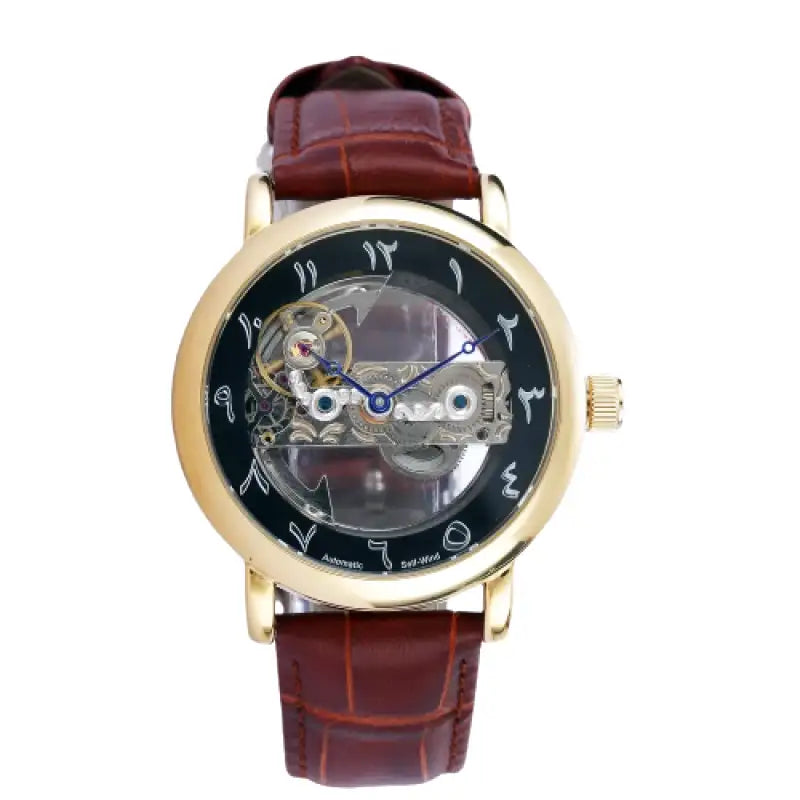 Montre Chiffres Arabe Squelettique Tahir