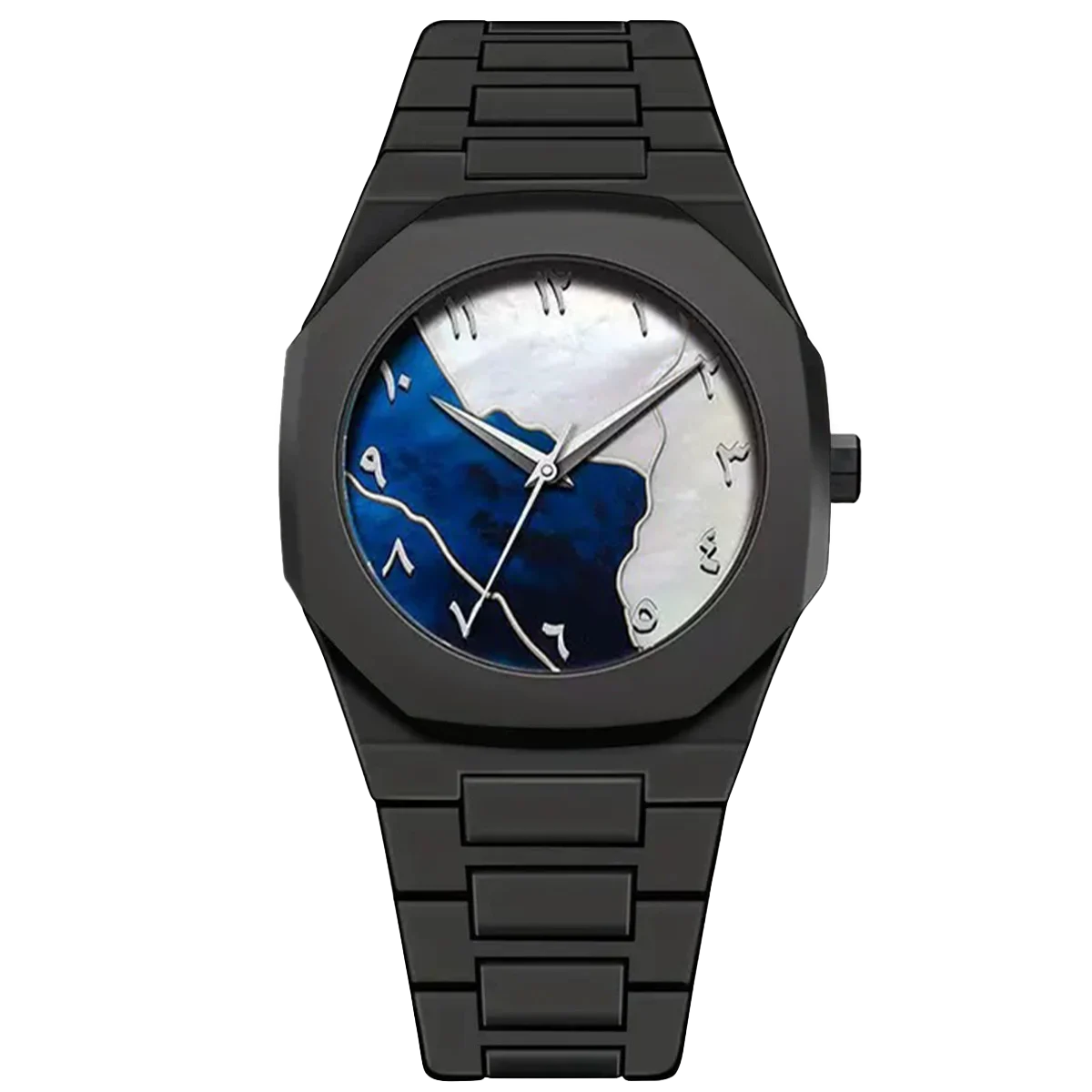 Montre Sahar, cadran bleu et blanc